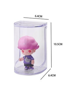 Generic 6PCS Stackable Acrylic Storage Box, Acrylic Display Casewith Cover for Action Figures,Small Acrylic Display Stand for Desk Countertop,Dustproof Protection Showcase for Mini Toys,Collectibles  - Image 2