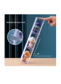 Generic 6PCS Stackable Acrylic Storage Box, Acrylic Display Casewith Cover for Action Figures,Small Acrylic Display Stand for Desk Countertop,Dustproof Protection Showcase for Mini Toys,Collectibles  - Image 4