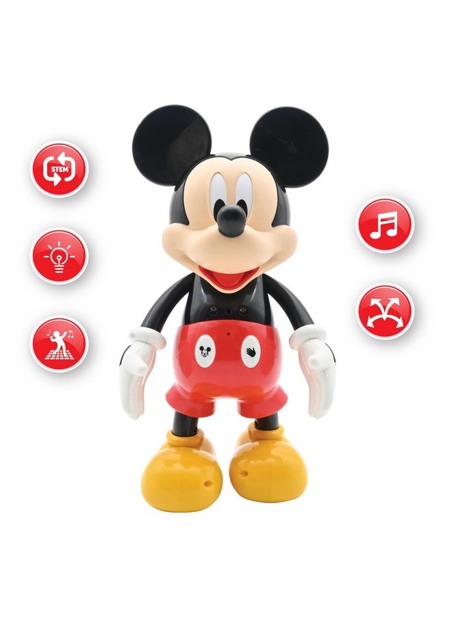 Lexibook LEXiBOOK - Disney - Bilingual Mickey Robot - English/Spanish, 100 Educational quizzes, Light Effects, Dance, programmable, Articulated, Black/red - MCH01i2  - Image 3