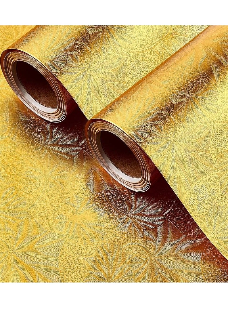 Terabyte لفافة ورق معدني مطبوع 50 × 1 متر ذهبية - Image 1