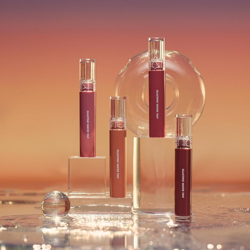 rom&nd Glasting Water Tint (جديد) 4 ألوانㅣلامع، يملأ الشفاه، طويل الأمد، لون نابض بالحياة، ملمس ناعمㅣ4 جرام 0.14 أونصة (16 Figrise) - Image 4