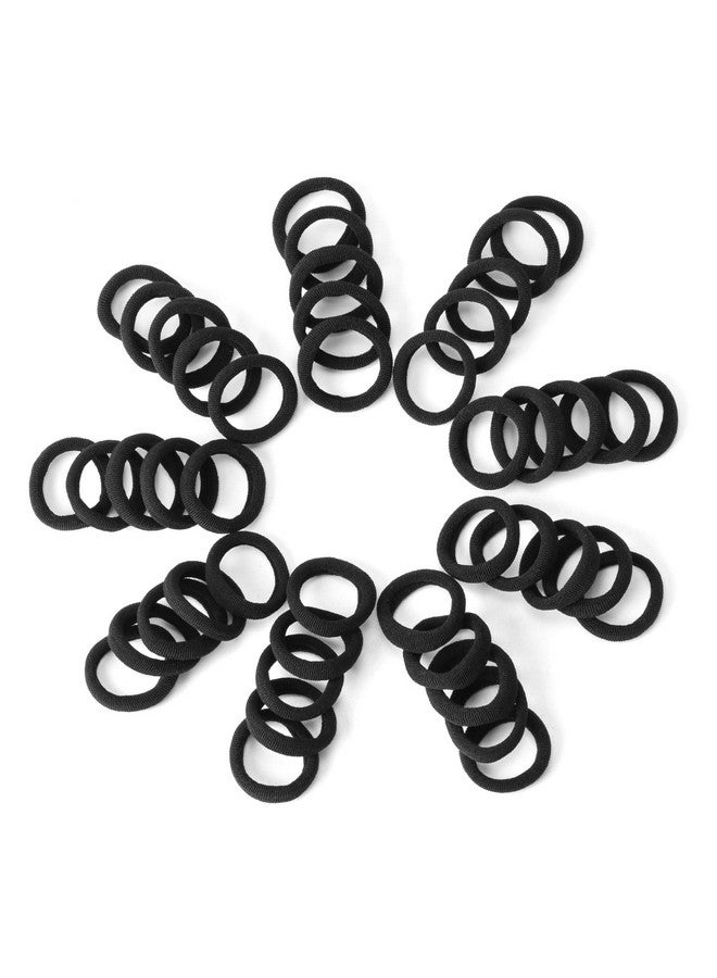 Omszte 100 Pcs Baby Hair Ties Seamless Cotton Toddler Hair Ties For Girls And Kids Black Small Soft Hair Elastics Ponytail Holders - Image 4