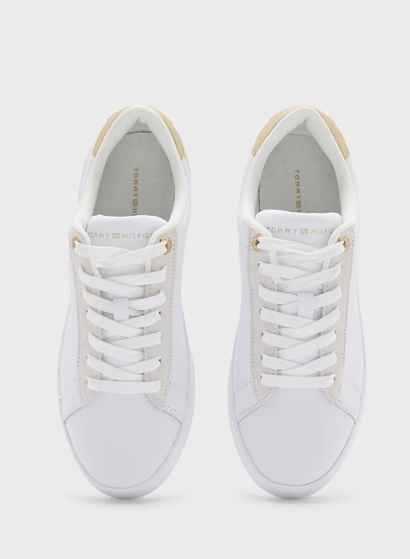 TOMMY HILFIGER Logo Detail Lace Up Low Top Sneakers
