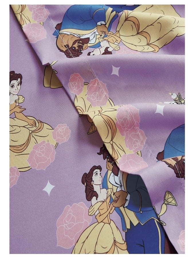 Jay Franco Twin Size Sheet Set 3 Pieces Kids Set (Beauty & The Beast), Pink, Black, JF14545 - Image 5