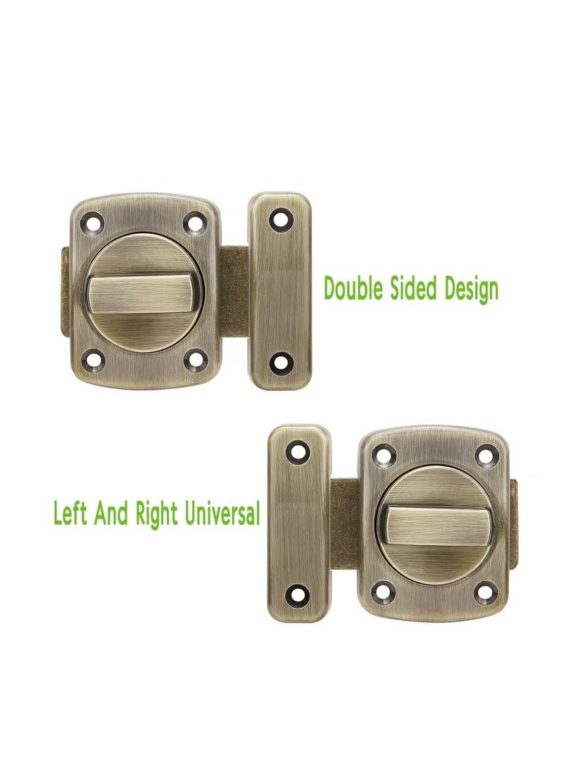 Generic Rotate Bolt Latch Gate Latches Safety Door Lock,Pet Door Lock, Bathroom,Cabinet Furniture,Windows,Antique Lock Gate Latches Wine Cabinet Closet Door Latches (Bronze)  - Image 3