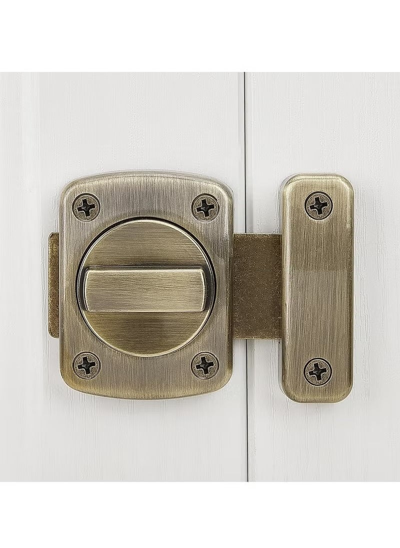 Generic Rotate Bolt Latch Gate Latches Safety Door Lock,Pet Door Lock, Bathroom,Cabinet Furniture,Windows,Antique Lock Gate Latches Wine Cabinet Closet Door Latches (Bronze)  - Image 4