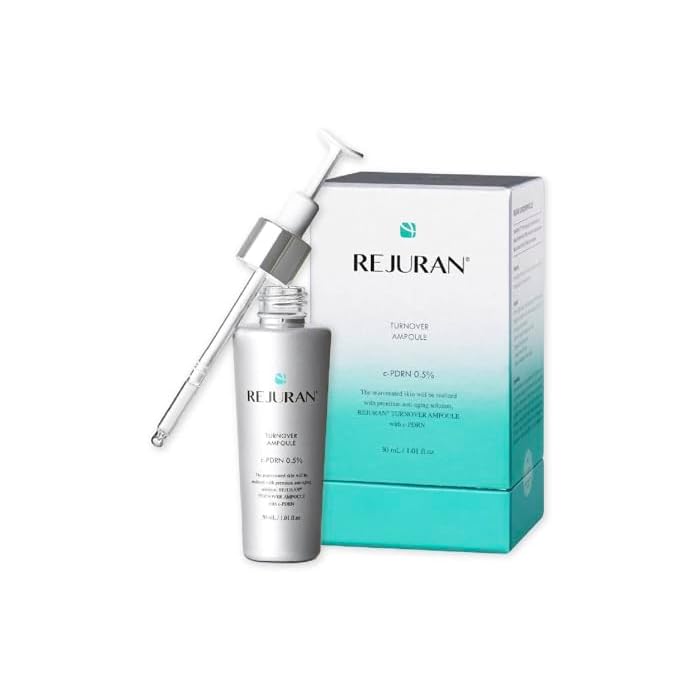 REJURAN® Turnover Ampoule, c-PDRN® – Original Salmon DNA PDRN Face Serum for Rejuvenation, Firming, Hydration & Youthful Glow, Refines Skin Texture. Korean Skincare (1.01 fl oz)