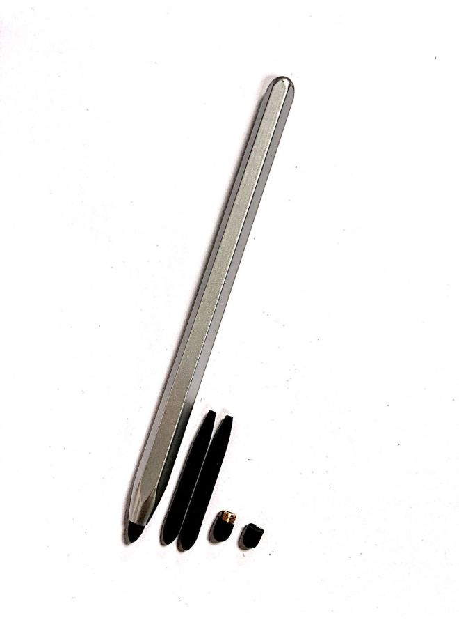 Loquat Mobile Phone Tablet Learning Machine And Other Point Touch Universal Hard Head Dual-purpose Pad Thin Head Capacitance Pen PDA Touch Screen Pen Stylus Pen-Colour:Silver  - Image 4