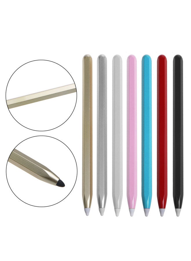 Loquat Mobile Phone Tablet Learning Machine And Other Point Touch Universal Hard Head Dual-purpose Pad Thin Head Capacitance Pen PDA Touch Screen Pen Stylus Pen-Colour:Silver  - Image 2