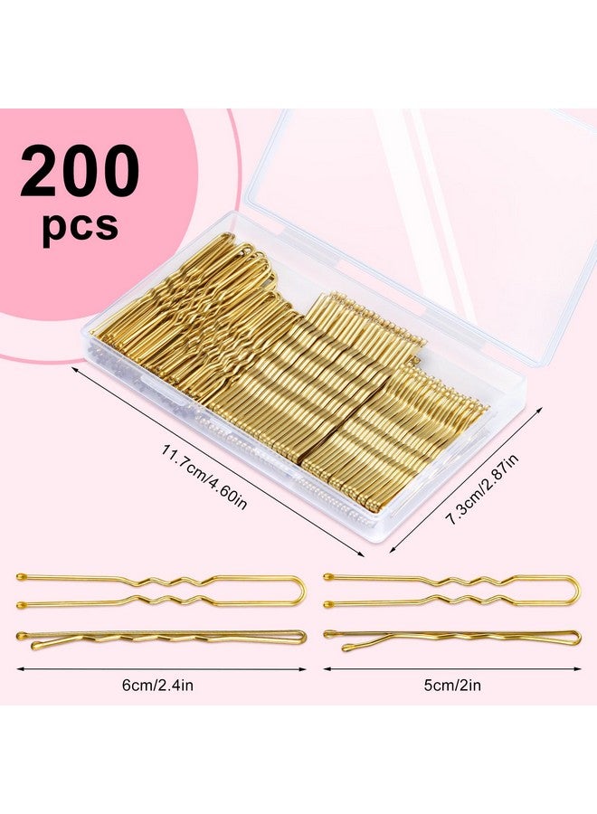 TsMADDTs Hair Pins, 100PCS Bobby Pins Blonde Hair, 100PCS Bun Hair Pins for Women, U Shaped Hair Pins for Buns with Box, 2.4 Inch & 2 Inch - Image 2