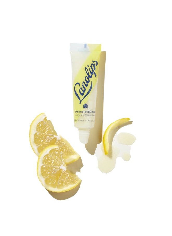 Lanolips - Lemonaid Lip Treatment - Clear Lip Gloss and Exfoliant with Lanolin, Lemon Oil, Vitamin E Oil and Shimmer - Tinted Lip Balm for Dry, Cracked, Peeling Lips (12.5g / 0.42oz) - Image 1