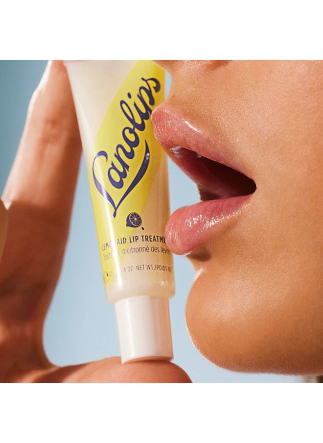 Lanolips - Lemonaid Lip Treatment - Clear Lip Gloss and Exfoliant with Lanolin, Lemon Oil, Vitamin E Oil and Shimmer - Tinted Lip Balm for Dry, Cracked, Peeling Lips (12.5g / 0.42oz) - Image 1