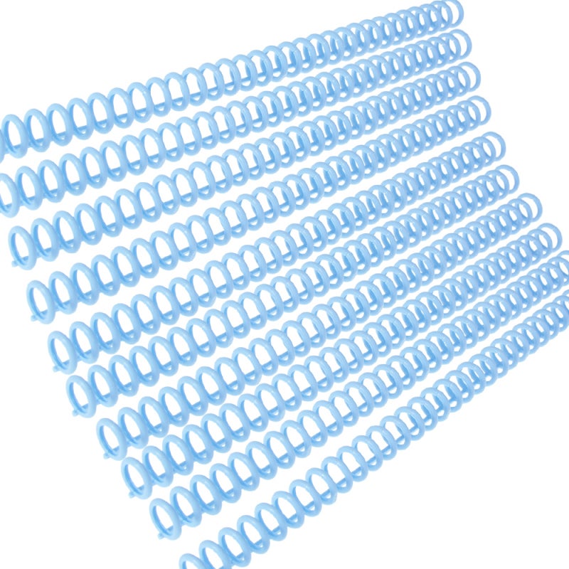 Binding Spines Combs + 10Pcs Light Blue 30-Hole 12Mm Diameter - Cylindrical Ring Design Easy Page Turning + Binding Rings for A4 A5 A6 A7 B5 Loose Leaf Notebook Paper Binding
