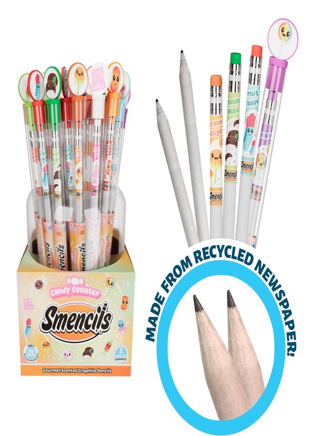 Scentco Candy Counter Smencils Cylinder - HB #2 Scented Pencils, 50 Count, Gifts for Kids, Party Favors, Classroom Rewards - Image 3