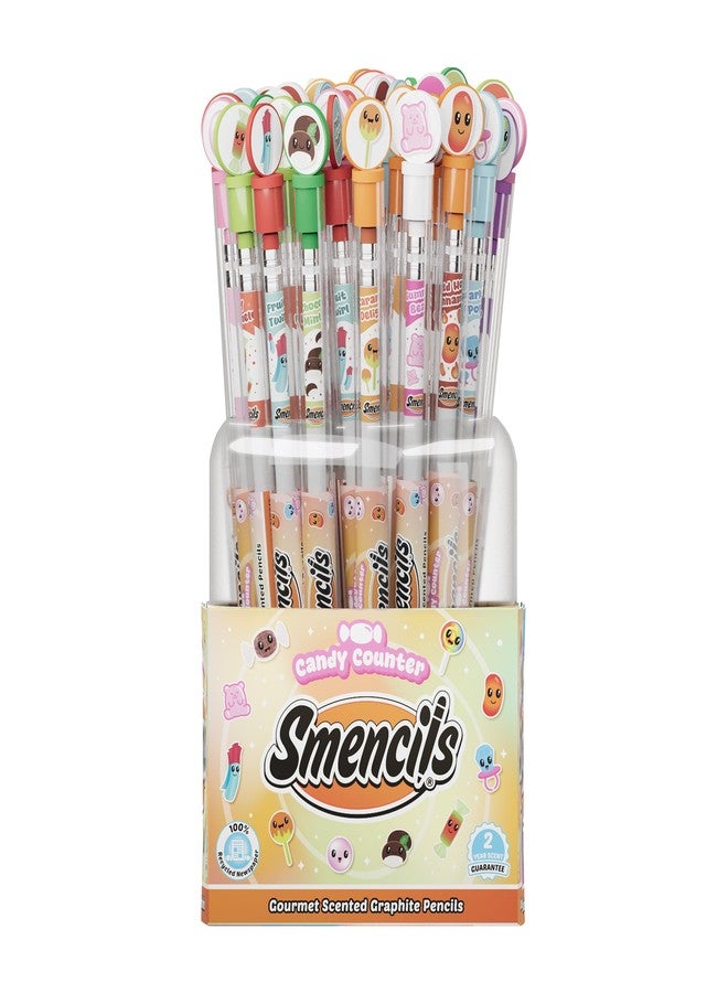 Scentco Candy Counter Smencils Cylinder - HB #2 Scented Pencils, 50 Count, Gifts for Kids, Party Favors, Classroom Rewards - Image 1