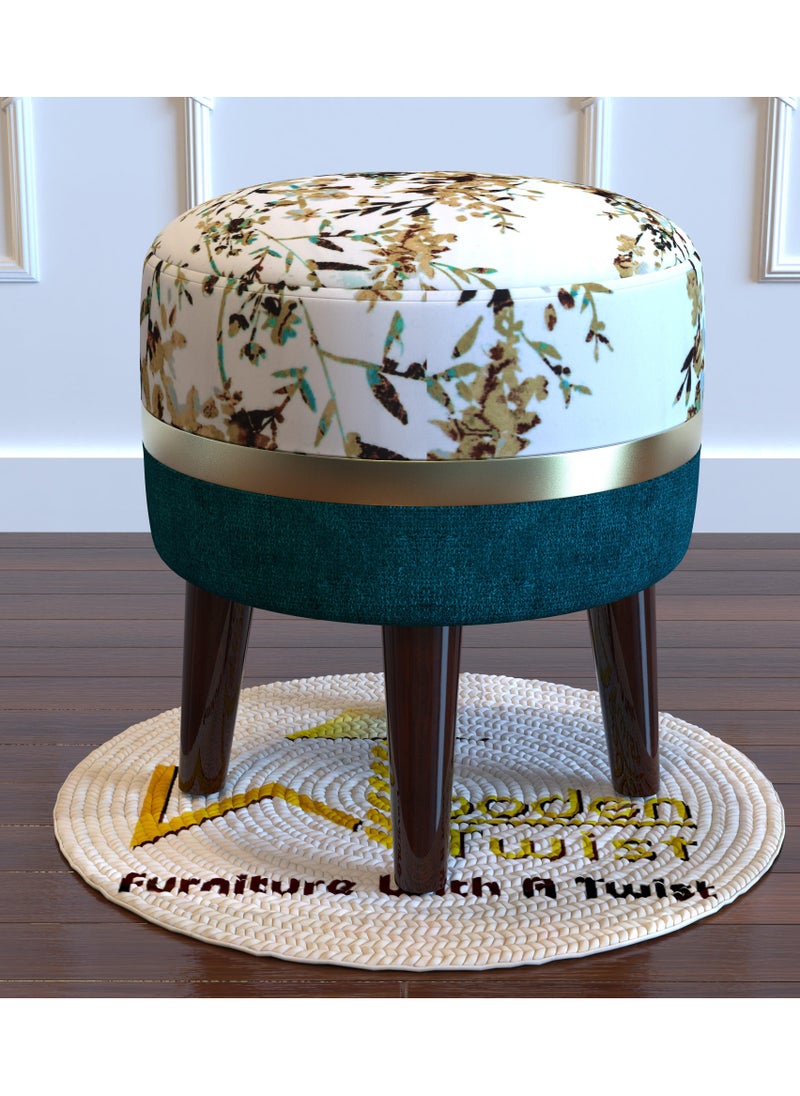 Wooden Twist Wooden Twist Relish Puffy Ottoman Stool For Living Room  - Image 1