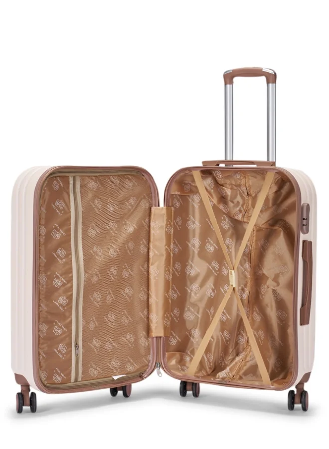 LIMRA Luggage set 6 pieces travel Bags with a distinctive design from limra beige/gold