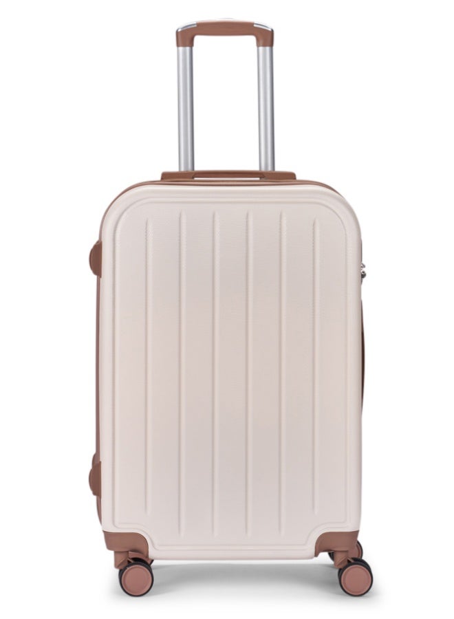 ليمرا طقم شنط سفر مكون من 6 حقائب أمتعة بـ 4 عجلات بتصميم حديث بيج / ذهبي - Image 2