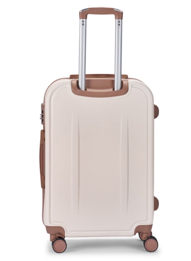 ليمرا طقم شنط سفر مكون من 6 حقائب أمتعة بـ 4 عجلات بتصميم حديث بيج / ذهبي - Image 3