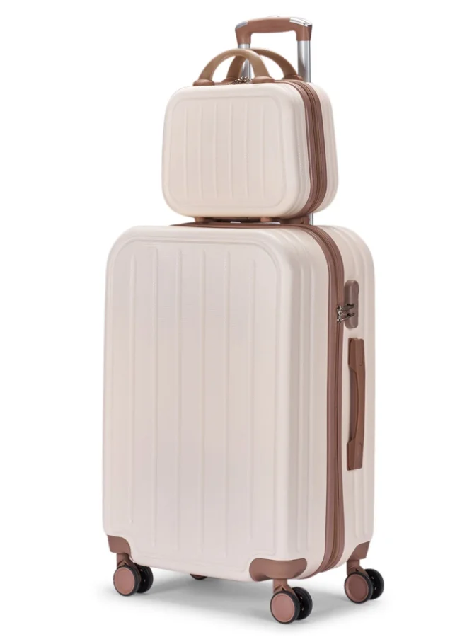 LIMRA Luggage set 6 pieces travel Bags with a distinctive design from limra beige/gold