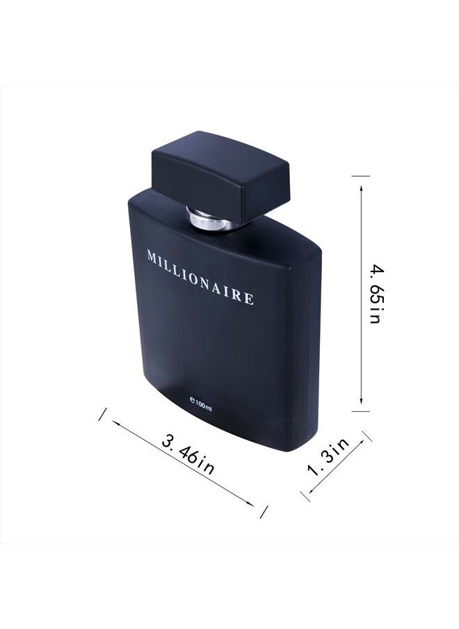 PERFUME&BEAUTY Perfume Eau de Parfume for Men, 3.4 oz Spray Parfume for Men 100 ML- Black Millionaire  - Image 2
