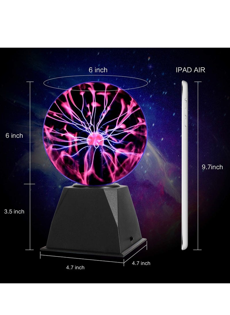 ELTRAZONE - Magic Plasma Ball Lamp - Touch & Sound Sensitive Interactive USB Powered Plasma Lamp Nebula Sphere Globe, Science Educational Gift for Decorations/Parties/Bedroom - Image 1