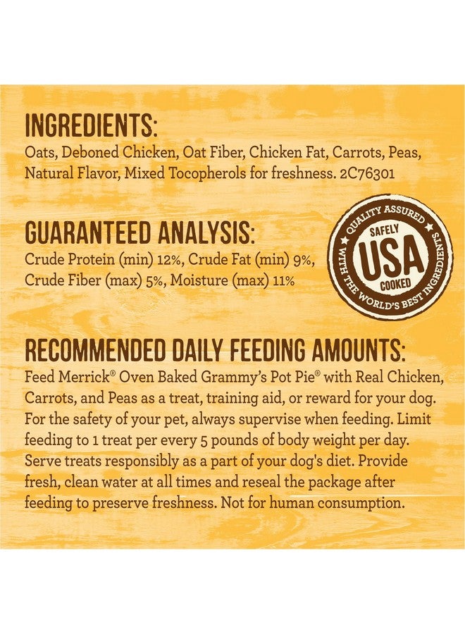 ميريك كيس حلوى ميريك الطبيعية المقرمشة، مخبوزة في الفرن، حلوى دجاج للكلاب، فطيرة جدتي مع دجاج حقيقي - كيس ١١ أونصة - Image 4