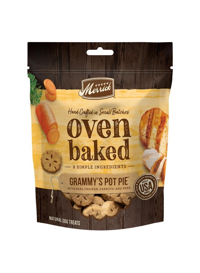 ميريك كيس حلوى ميريك الطبيعية المقرمشة، مخبوزة في الفرن، حلوى دجاج للكلاب، فطيرة جدتي مع دجاج حقيقي - كيس ١١ أونصة - Image 1