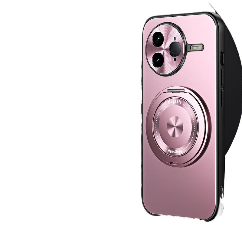 غطاء MagSafe بAcrylic لـ Redmi Note 14 مع حماية من السقوط وحامل قابل للدوران مع مقاوم للصدمات مع مغناطيس قوي مع تغطية كاملة باللون Plum مغناطيسي بوظيفة حامل من الأكريليك باللون ال. - Image 2