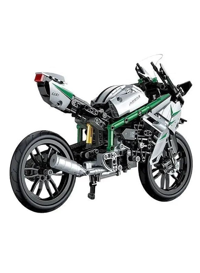codally Technic Racing Motorbike Building Blocks Set | DIY Motocross Bike Model Kit | STEM Construction Toy for Kids & Adults Age 6+ | Collectible Engineering Brick Set Gift - Image 2