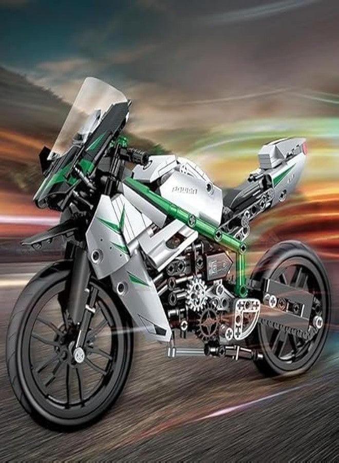 codally Technic Racing Motorbike Building Blocks Set | DIY Motocross Bike Model Kit | STEM Construction Toy for Kids & Adults Age 6+ | Collectible Engineering Brick Set Gift - Image 3