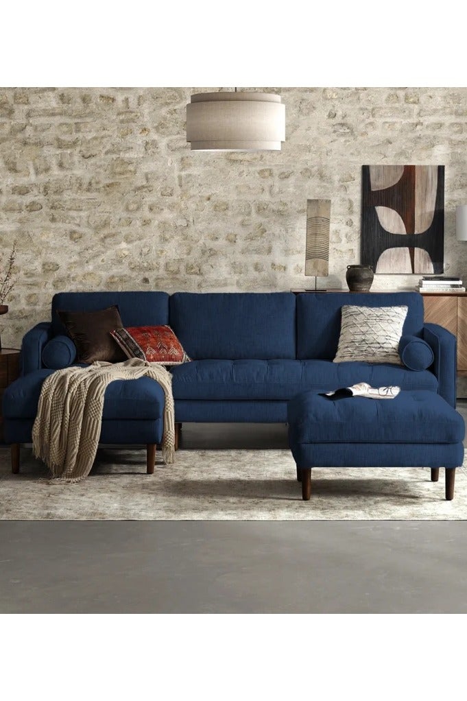 ASGHAR FURNITURE Monroe Lounge Sectional(Navy Blue)