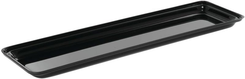 Hubert Food Pan Made Black Acrylic- 24" L x 6" W x 1" D - Image 2