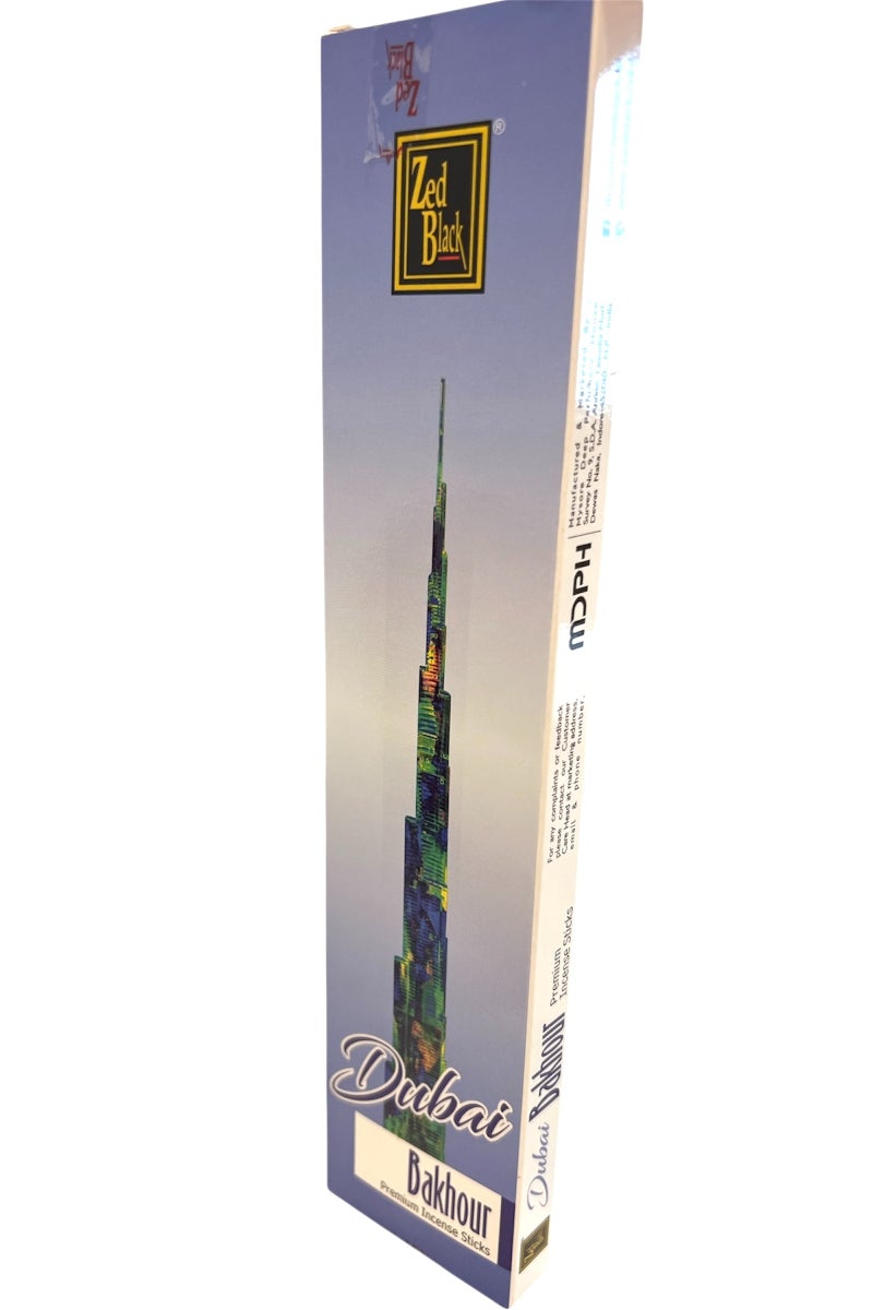 Zed Black Premium Incense Sticks, Traditional Middle Eastern Bakhoor Scent, Dubai Souvenir Gift Idea from UAE for him her Women Men, Arabic Fragrance, Long Lasting Musk - Image 1