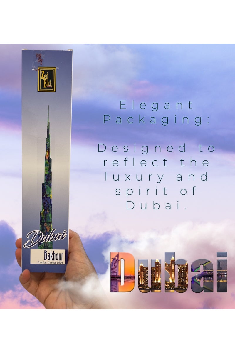 Zed Black Premium Incense Sticks, Traditional Middle Eastern Bakhoor Scent, Dubai Souvenir Gift Idea from UAE for him her Women Men, Arabic Fragrance, Long Lasting Musk - Image 2
