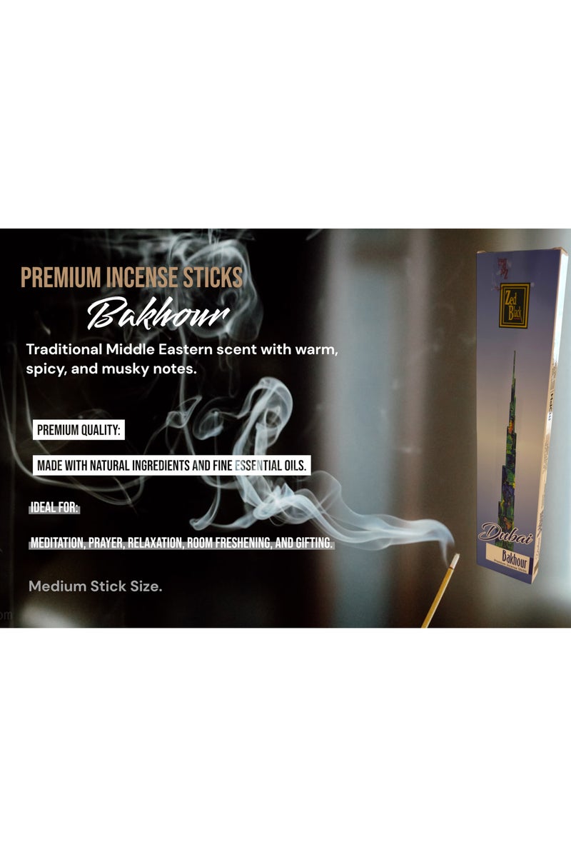 Zed Black Premium Incense Sticks, Traditional Middle Eastern Bakhoor Scent, Dubai Souvenir Gift Idea from UAE for him her Women Men, Arabic Fragrance, Long Lasting Musk - Image 5