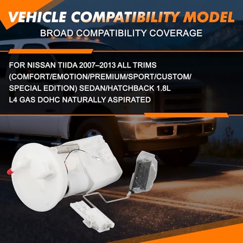 COPACHI 17040-ED80A 17040ED80A Fuel Pump Assembly Compatible with Nissan TIIDA C11 SC11 1.6L/1.8L 2005 2006 2007 2008 2009 2010 2011 After-Market Parts - Image 2