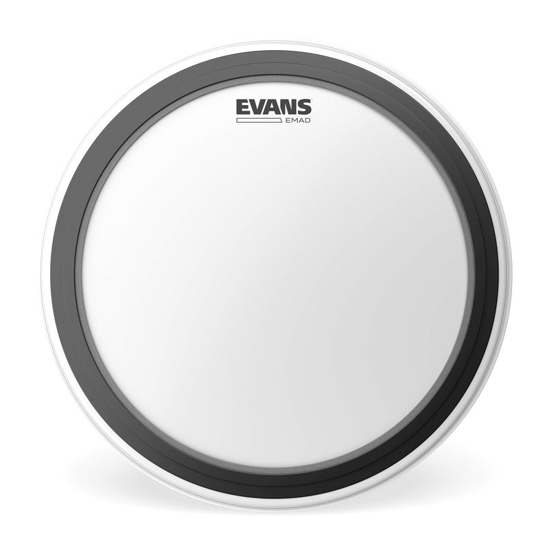 Evans EMAD Coated White Bass Drum Head 24 Inch