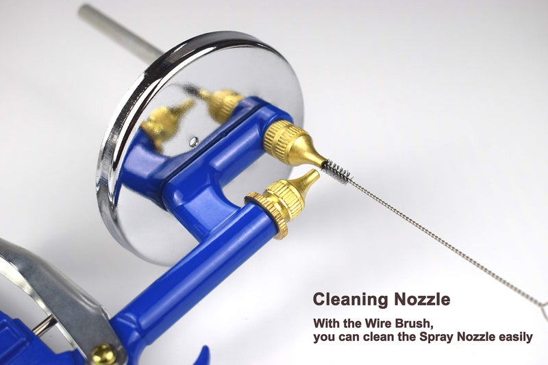Dynastus Suction Feed Siphon Air Spray Gun for Spraying Oil-Based or Latex Paints, with Filtering and Cleaning Kits - Image 4