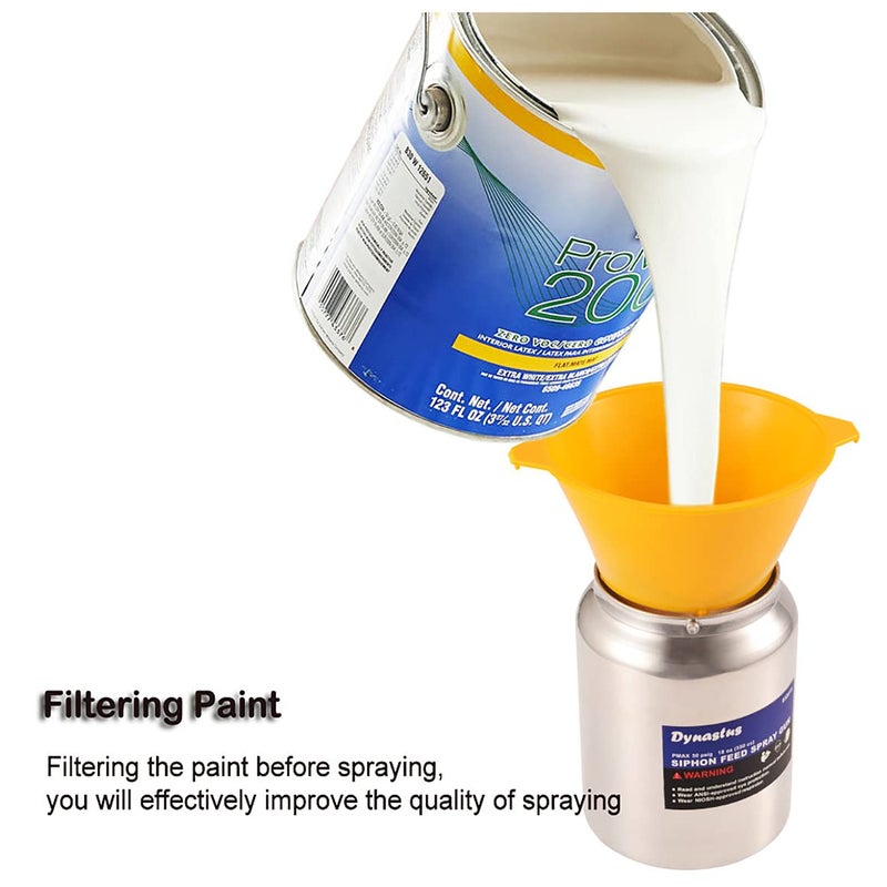 Dynastus Suction Feed Siphon Air Spray Gun for Spraying Oil-Based or Latex Paints, with Filtering and Cleaning Kits - Image 3