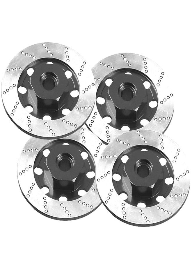 Vgoohobby 4Pack Metal 12mm RC Car Hex Hub 12mm Brake Disc Wheel Hubs Adapter Spacer Compatible with Traxxas Tamiya Redcat HSP HPI 1/10 On-Road Car (Black) - Image 2
