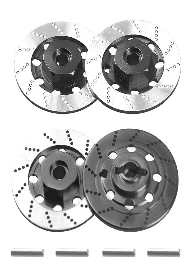 Vgoohobby 4Pack Metal 12mm RC Car Hex Hub 12mm Brake Disc Wheel Hubs Adapter Spacer Compatible with Traxxas Tamiya Redcat HSP HPI 1/10 On-Road Car (Black) - Image 1