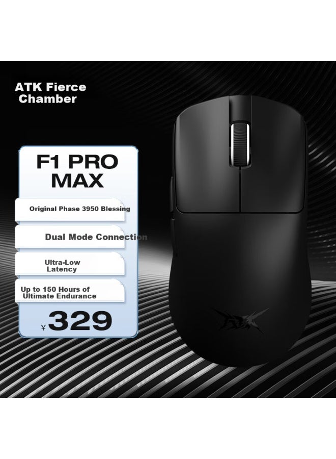 Atk Liekong F1 Wireless/wired Dual Mode Gaming Mouse With Paw3950 Lightweight Ergonomic Wireless Gaming Office Mouse F1 Pro Max Black - Image 1