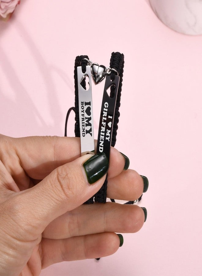 MPRAINBOW أساور مطابقة للقلوب للأزواج من MPRAINBOW، قابلة للتعديل، مصنوعة من حبال، أحب صديقي وصديقتي، أساور لعلاقة بعيدة، هدايا، مجوهرات وعد للحبيبين، هدايا عيد الميلاد وعيد الميلاد - Image 5