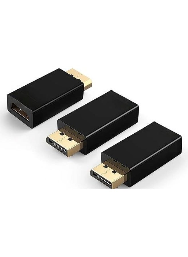 Gold-Plated DisplayPort Male to HDMI Female Adapter – 1080P, 4K 3D Support, 3 Pieces  - Image 2