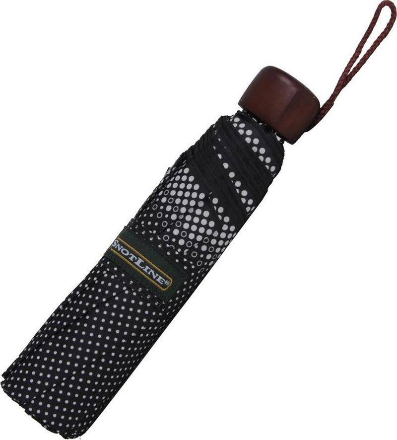 April Snotline Women's Umbrella Super Mini White Polka Dot Black 08L  - Image 2