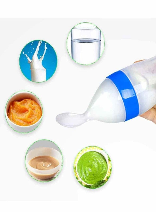 Ganpati Enterprises Baby Squeezy Food Grade Silicone Bottle Feeder with Soft Silicon Baby Feeding Used for Semi Solid |Spoon Feeder| Ceralac Feeder| Milk Food Feeder-Pack of 2 (Multi7) - Image 5