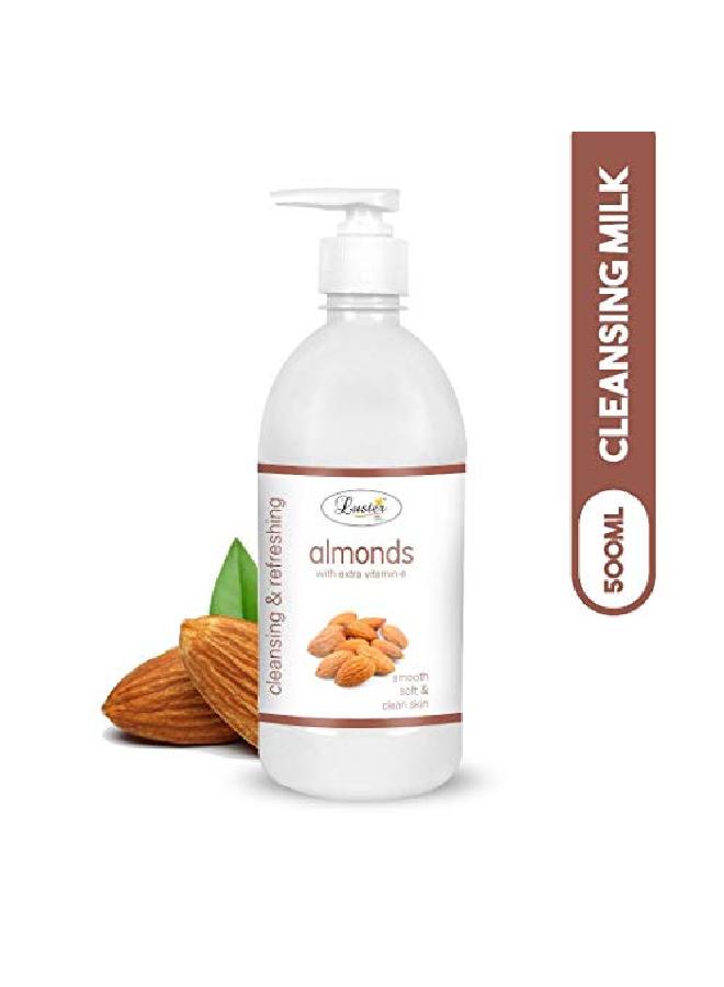 LUSTER Almonds Orange Cleansing Milk | Combo | 100% Natural Ingredients | Smooth Soft Clean Skin | Face Cleansing Milk | Makeup Remover (Paraben Sulfate Free) 500 Ml (Pack Of 2) - Image 5