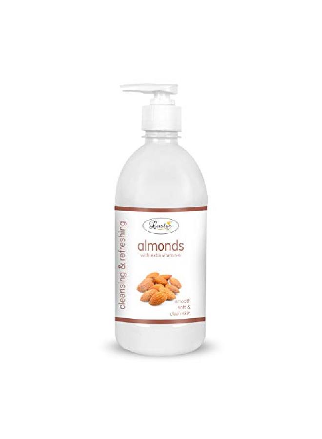 LUSTER Almonds Orange Cleansing Milk | Combo | 100% Natural Ingredients | Smooth Soft Clean Skin | Face Cleansing Milk | Makeup Remover (Paraben Sulfate Free) 500 Ml (Pack Of 2) - Image 3