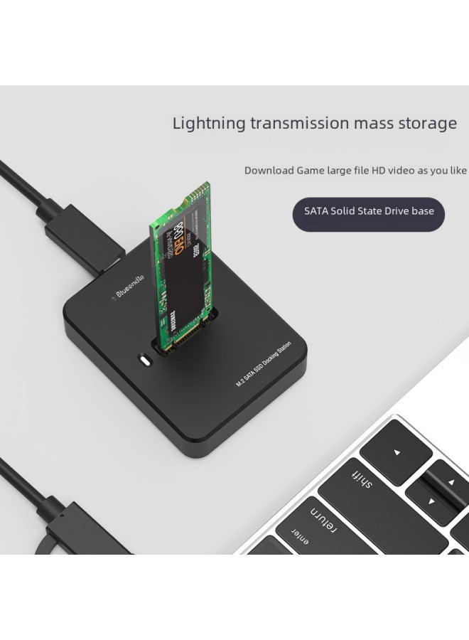 Dual Protocol M.2 NVMe/SATA Mobile SSD Adapter USB 3.1 Notebook External Hard Drive Enclosure High Speed Data Transfer-Color: NVME Protocol Two-wire  - Image 4